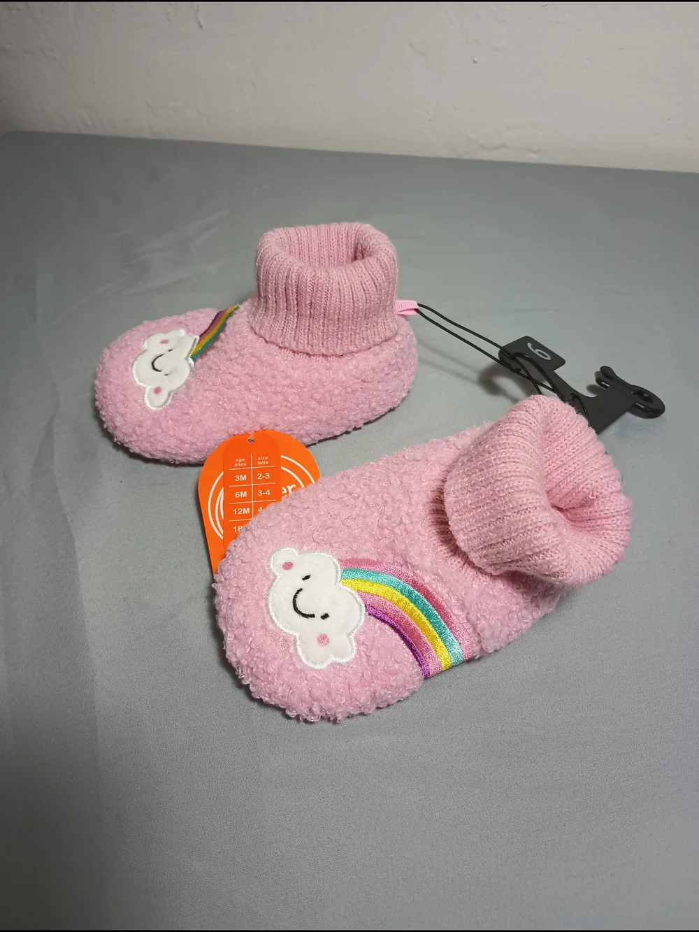 Wonder Nation Infant Rainbow Bootie Slippers